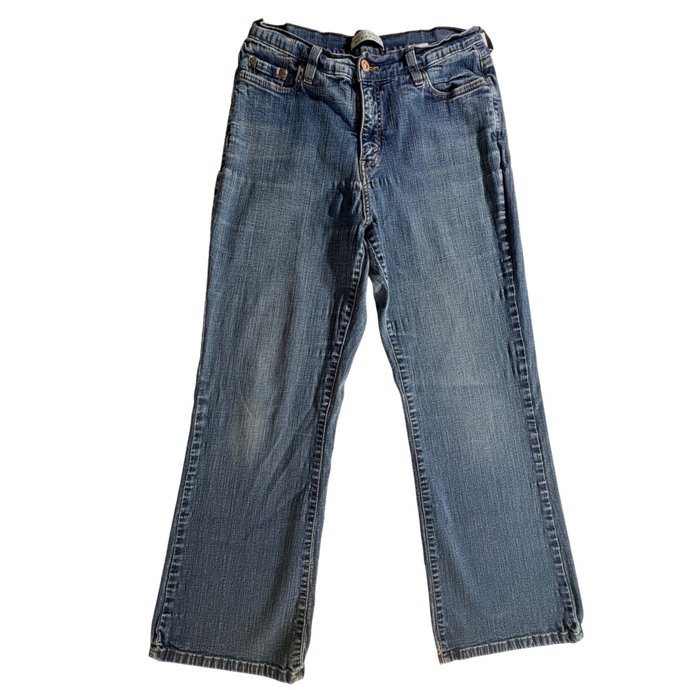 Levi's 512 Perfectly Slimming Boot Cut Jeans Women 14P Medium Wash Stretch Denim